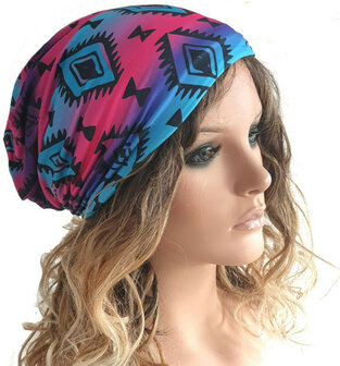 beanie muts aztec print