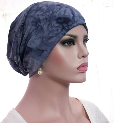 batik muts blauw chemo