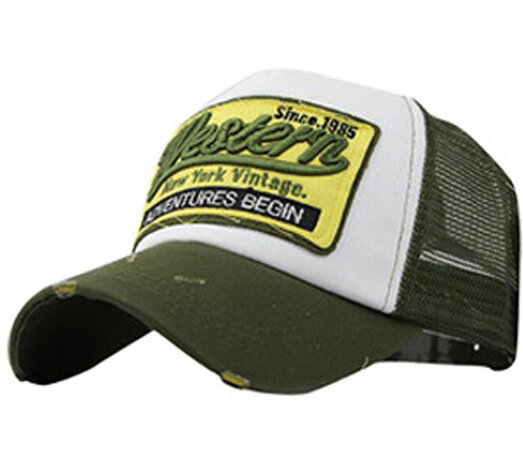 Schatting De kamer schoonmaken Verwachting Retro vintage mesh trucker cap baseball pet met opdruk kleur groen