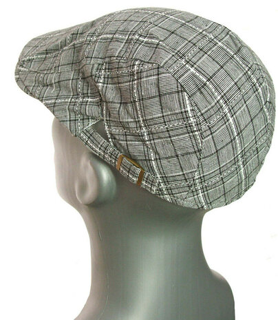 grijs ruitje flatcap