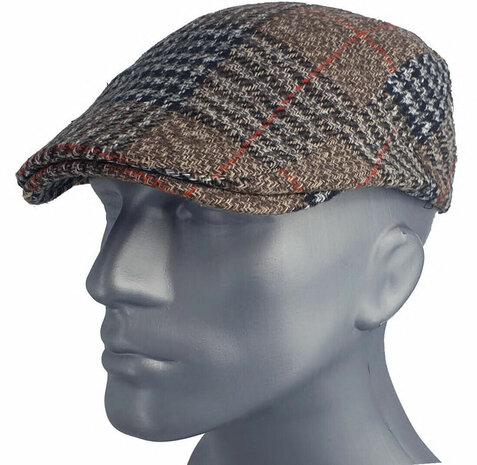 Flatcap winter winterpet klassiek kleur camel maat one size