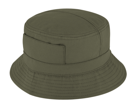 Katoenen bucket hat vissershoedje zonnehoed kleur olijf groen grote maat XXL 62 63 centimeter